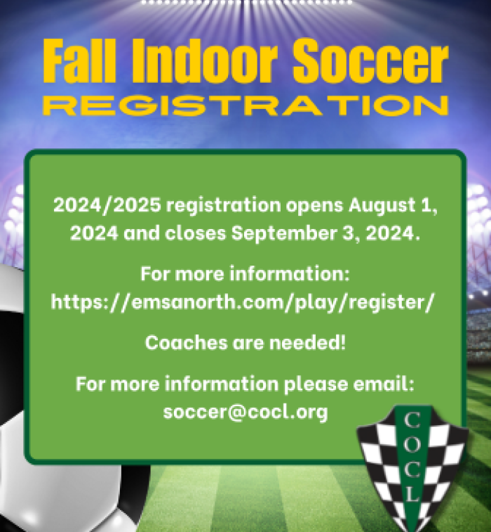 COCL Indoor Soccer Registration